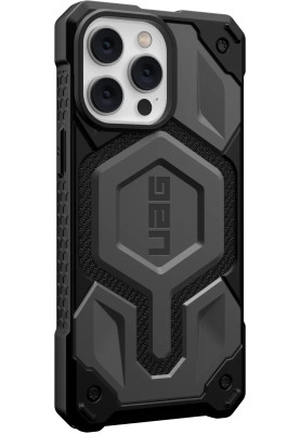Чохол-накладка Urban Armor Gear Monarch Pro with MagSafe для Apple iPhone 14 Pro Max Kevlar Silver (114031113933)