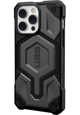 Чохол-накладка Urban Armor Gear Monarch Pro with MagSafe для Apple iPhone 14 Pro Max Kevlar Silver (114031113933)