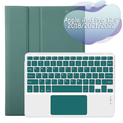 Чохол з бездротовою клавіатурою (TouchPad) BeCover для Apple iPad Pro 12.9 (2020/2021/2022) Dark Green (712383)