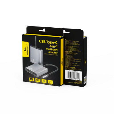 Док-станція Cablexpert USB-C 3-в-1 (A-CM-COMBO3-04) Док-станція Cablexpert USB-C 3-в-1 (A-CM-COMBO3-04)