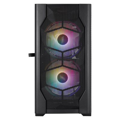 Корпус 1stPlayer D4-M-BK-2F1P-1F1 Black