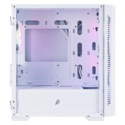 Корпус 1stPlayer D4-M-WH-2F1P-W-1F1-W White