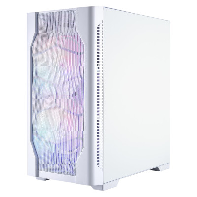 Корпус 1stPlayer D4-M-WH-2F1P-W-1F1-W White