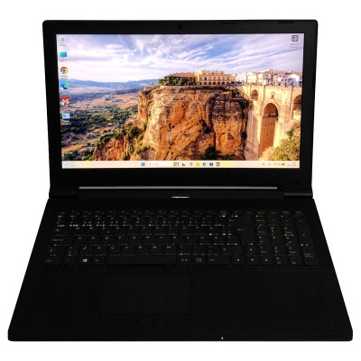 Ноутбук Clevo N350TW / 15.6" FullHD IPS / i7-8700T / 16GB / 128 GB + 750GB HDD / Win11Pro / Backlight / сканер відбитка - Б/в