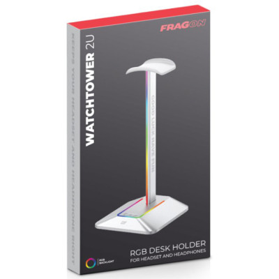 Тримач для навушників FragON Watchtower 2U RGB Silver (FGLHH22WTWTR2URGB)