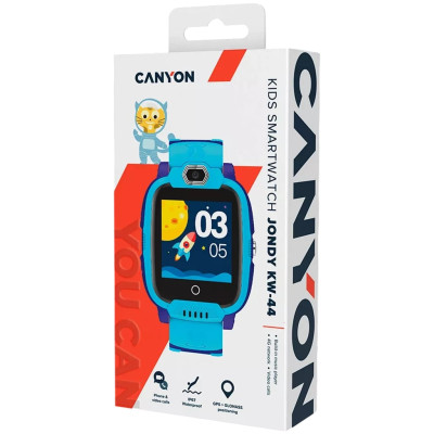 Дитячий смарт-годинник Canyon Jondy KW-44 4G Camera GPS Music Blue (CNE-KW44BL) Дитячий смарт-годинник Canyon Jondy KW-44 4G Camera GPS Music Blue (CNE-KW44BL)