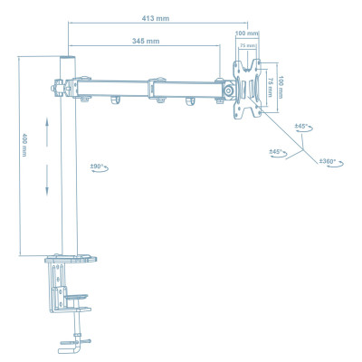 Кронштейн Walfix DM-300B (для монітора) Кронштейн Walfix DM-300B (для монітора)