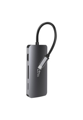 Док-станція Media-Tech USB-C HDMI/USB 3.0x3/RJ45/SD/MicroSD/PD 100W (MT5044)