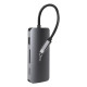 Док-станція Media-Tech USB-C HDMI/USB 3.0x3/RJ45/SD/MicroSD/PD 100W (MT5044)