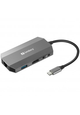 Док-станція Sandberg USB-C 100W 6in1 (136-33)