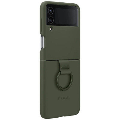 Чохол-накладка Samsung Silicone Cover with Ring для Samsung Galaxy Flip 4 SM-F721 Khaki (EF-PF721TGEGUA)