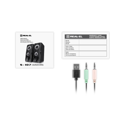 Акустична система REAL-EL S-107 Black