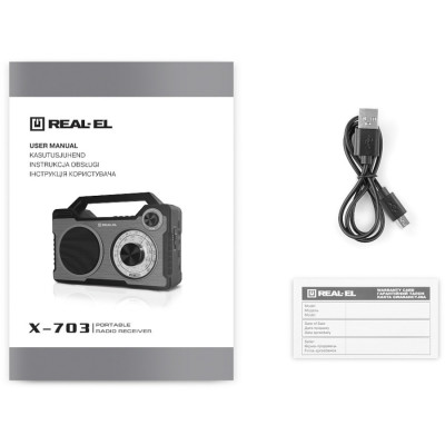 Радіоприймач REAL-EL X-703 Black Радіоприймач REAL-EL X-703 Black