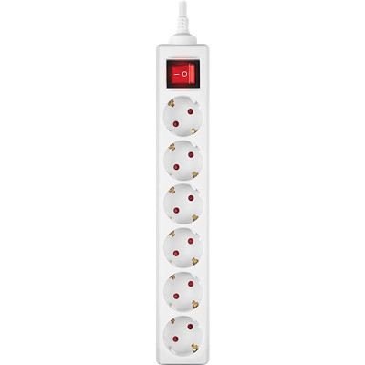 Фільтр живлення REAL-EL RS-6 Protect M 1.8м White (EL122300031) Фільтр живлення REAL-EL RS-6 Protect M 1.8м White (EL122300031)