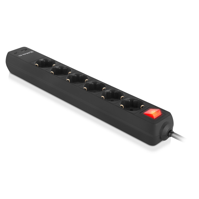 Фільтр живлення REAL-EL RS-Protect 605 3м Black (EL122300041)