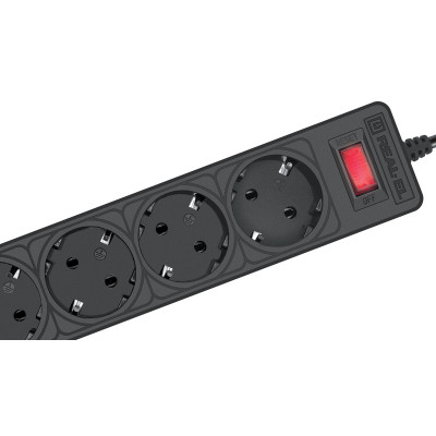 Фільтр живлення REAL-EL RS-Protect 505 1.8 м Black (EL122300044) Фільтр живлення REAL-EL RS-Protect 505 1.8 м Black (EL122300044)