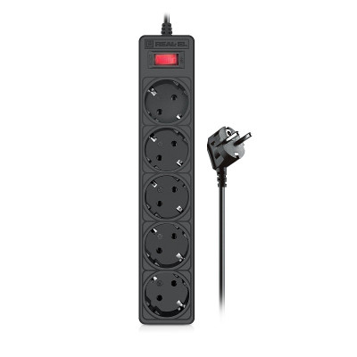 Фільтр живлення REAL-EL RS-Protect 505 1.8 м Black (EL122300044) Фільтр живлення REAL-EL RS-Protect 505 1.8 м Black (EL122300044)