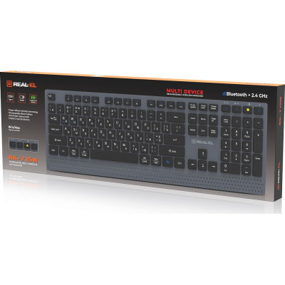 Клавіатура бездротова REAL-EL RK-715W Клавіатура бездротова REAL-EL RK-715W
