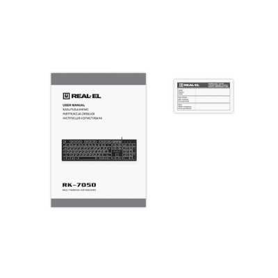 Клавіатура REAL-EL RK-7050 Black Клавіатура REAL-EL RK-7050 Black
