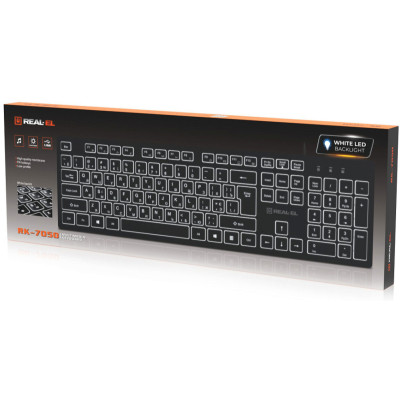 Клавіатура REAL-EL RK-7050 Black Клавіатура REAL-EL RK-7050 Black