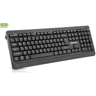 Клавіатура бездротова REAL-EL RK-760W Black Клавіатура бездротова REAL-EL RK-760W Black