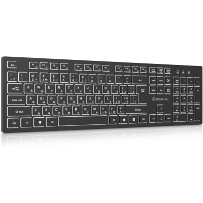 Клавіатура бездротова REAL-EL RK-725W Black Клавіатура бездротова REAL-EL RK-725W Black
