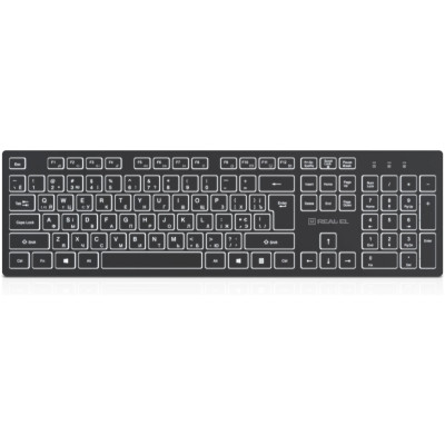 Клавіатура бездротова REAL-EL RK-725W Black Клавіатура бездротова REAL-EL RK-725W Black