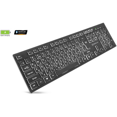 Клавіатура бездротова REAL-EL RK-725W Black Клавіатура бездротова REAL-EL RK-725W Black