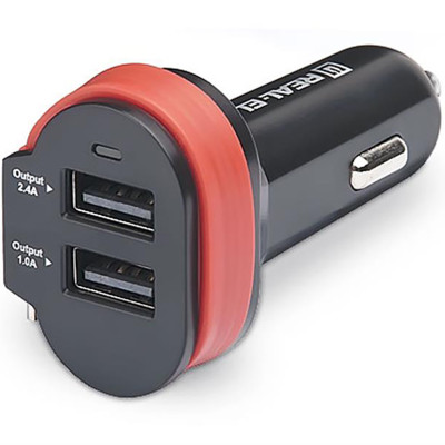 Автомобільний зарядний пристрій REAL-EL CA-35 (3USBx3.4A) Black/Orange + кабель microUSB Автомобільний зарядний пристрій REAL-EL CA-35 (3USBx3.4A) Black/Orange + кабель microUSB