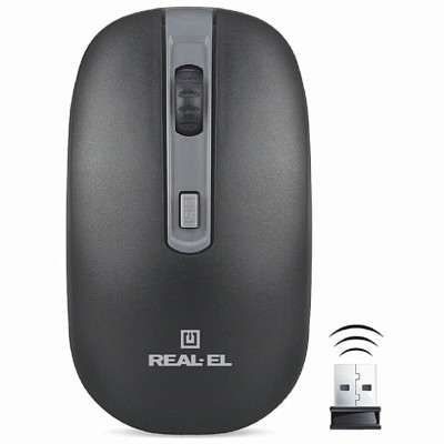 Миша бездротова REAL-EL RM-303 Black/Grey Миша бездротова REAL-EL RM-303 Black/Grey