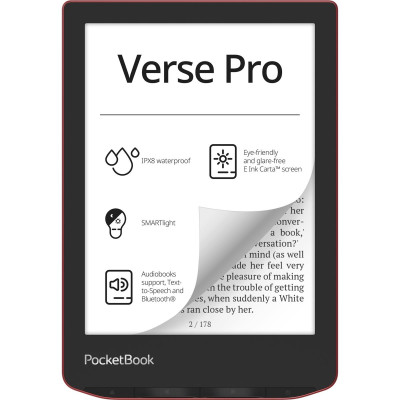 Електронна книга PocketBook 634 Verse Pro Passion Red (PB634-3-CIS) Електронна книга PocketBook 634 Verse Pro Passion Red (PB634-3-CIS)