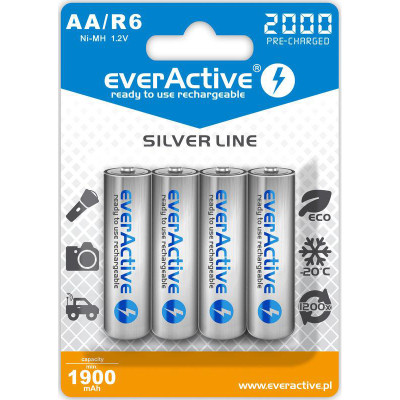 Акумулятор everActive AA/HR06 Ni-MH 2000mAh BL 4шт Акумулятор everActive AA/HR06 Ni-MH 2000mAh BL 4шт