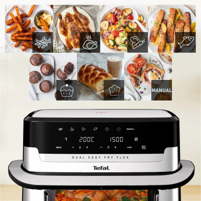 Мультипіч Tefal Dual Easy Fry Flex EY922DE0 Мультипіч Tefal Dual Easy Fry Flex EY922DE0