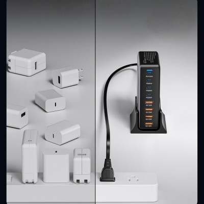 Мережевий зарядний пристрій Essager Engine 320W 4xUSB-C+4xUSB-A Black (EZC320W-QJB0G-Z) Мережевий зарядний пристрій Essager Engine 320W 4xUSB-C+4xUSB-A Black (EZC320W-QJB0G-Z)