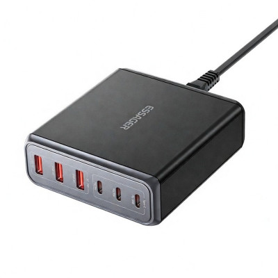 Мережевий зарядний пристрій Essager Engine 85W GaN (3xUSB-A, 3xUSB-C) Black (EZC85W-SXB0G-Z) Мережевий зарядний пристрій Essager Engine 85W GaN (3xUSB-A, 3xUSB-C) Black (EZC85W-SXB0G-Z)