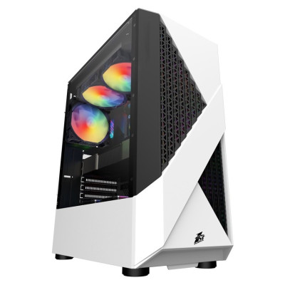 Корпус 1stPlayer F3-A-4F1 White 600W