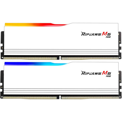 Модуль пам`ятi DDR5 2x32GB/6400 G.Skill Ripjaws M5 RGB White (F5-6400J3239G32GX2-RM5RW)