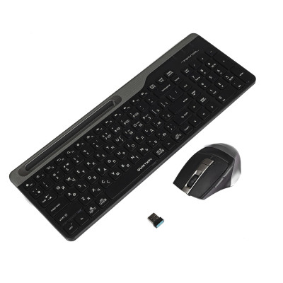 Комплект (клавіатура, миша) бездротовий A4Tech FB2535CS Smoky Grey