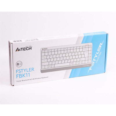 Клавіатура бездротова A4Tech FBK11 White
