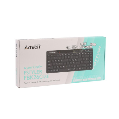 Клавіатура бездротова A4Tech FBK26C AS Black
