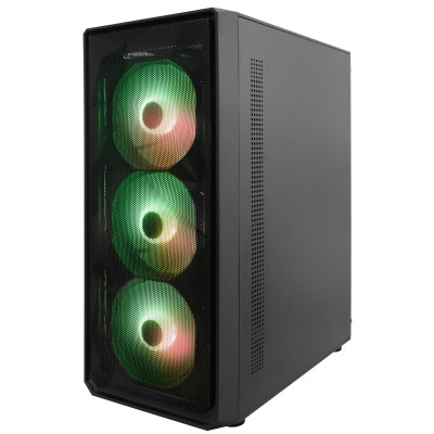 Корпус 1stPlayer FD3-BK-4F7 Black без БЖ