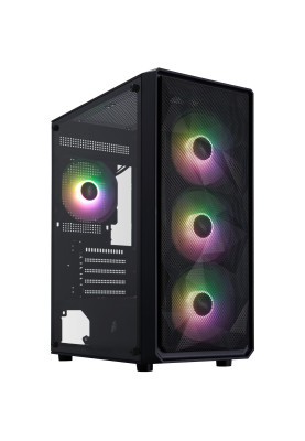 Корпус 1stPlayer FD3-M-BK-4F7 Black без БЖ