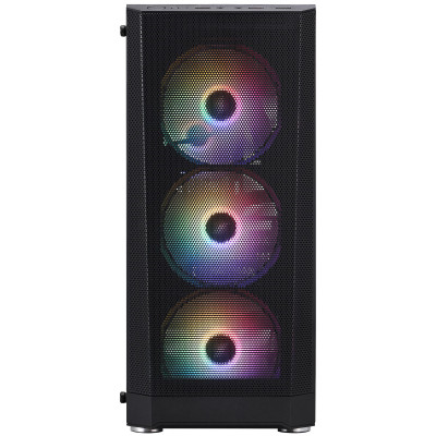 Корпус 1stPlayer FD5-M-BK-4F1 Black без БЖ