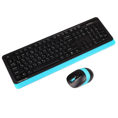 Комплект (клавіатура, миша) бездротовий A4Tech FG1010 Black/Blue