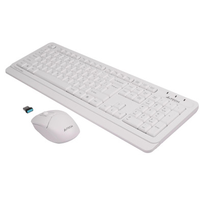 Комплект (клавіатура, миша) бездротовий A4Tech FG1012 White