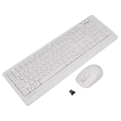 Комплект (клавіатура, миша) бездротовий A4Tech FG1012 White