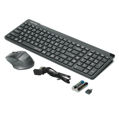 Комплект (клавіатура, миша) бездротовий A4Tech Fstyler FG2400 Air2 Black