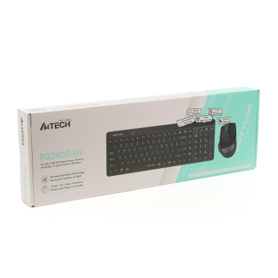 Комплект (клавіатура, миша) бездротовий A4Tech Fstyler FG2400 Air2 Black
