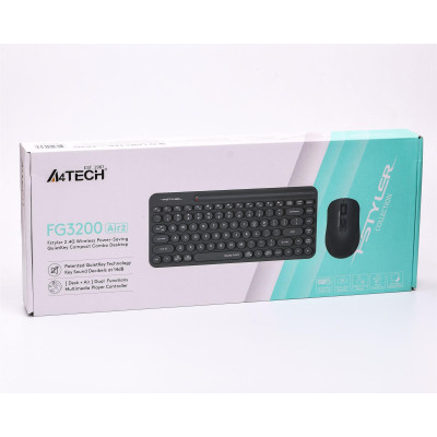 Комплект (клавіатура, миша) бездротовий A4Tech FG3200 Air2 Grey