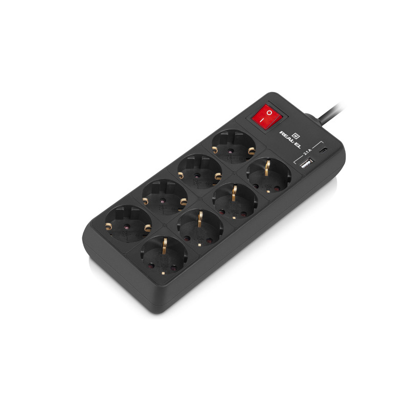 Фільтр живлення REAL-EL RS-Protect 805 1.8м Black (EL122300042)